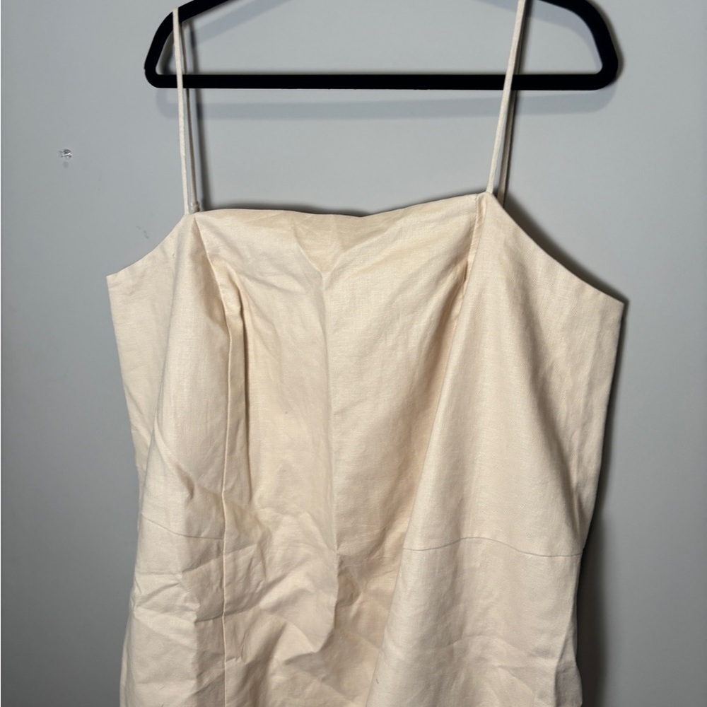NWT ✨ Anthropologie Mare Mare Linen Blend Square-Neck A-Line Mini Dress - Picture 4 of 13